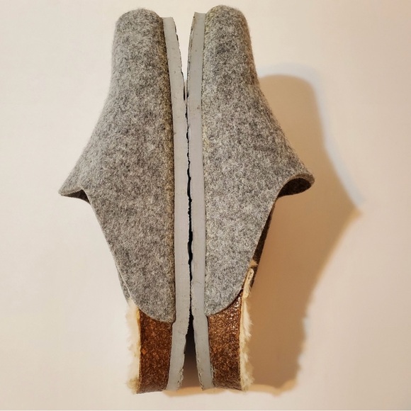 GENUINS Helsinki Felt Clog in Light Gray - Picture 5 of 11